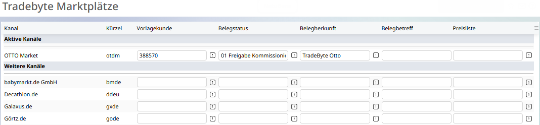 Tradebyte Schnittstelle